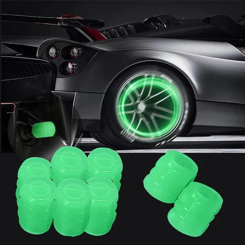 VÁLVULA DE NEUMÁTICO VERDE CON EFECTO FLUORESCENTE - GLOWCAP™