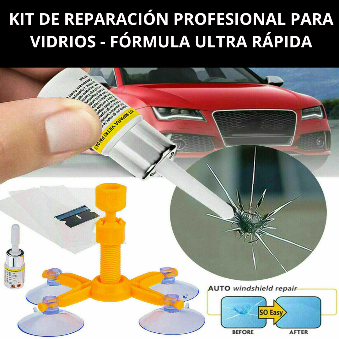 KIT DE REPARACIÓN PROFESIONAL PARA VIDRIOS Y CRISTALES  - QUICK-FIX GLASS REPAIR™