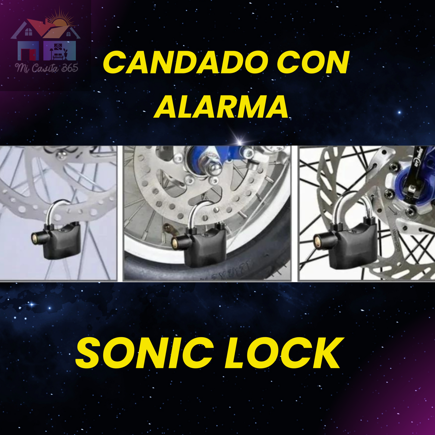 CANDADO CON ALARMA SONIC LOCK