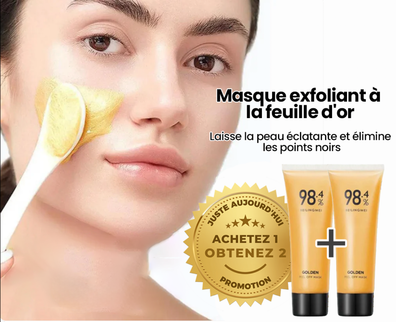 Masque Exfoliant Or -  GoldenBeauty (Achetez-en 1, obtenez-en 2)