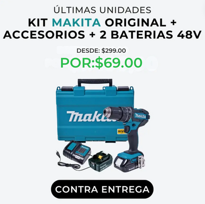 KIT MAKITA ORIGINAL: Taladro de alto impacto inalámbrico y destornillador Makita™