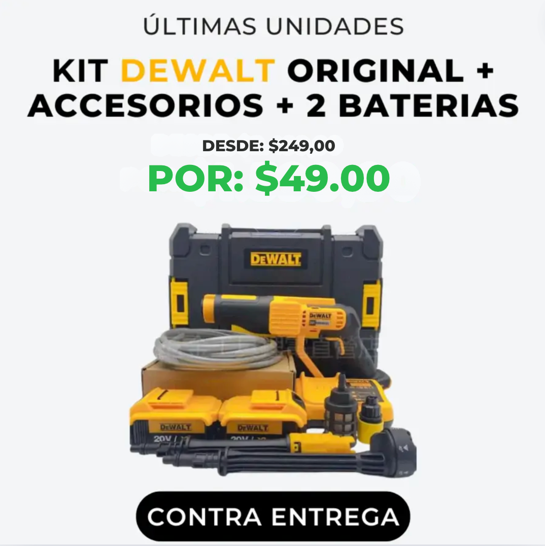 KIT ORIGINAL DEWALT: Hidrolavadora Dewalt