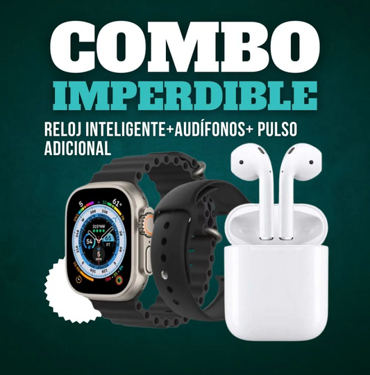 Combo Ultra: Reloj SmartWatch ULTRA + Audífonos