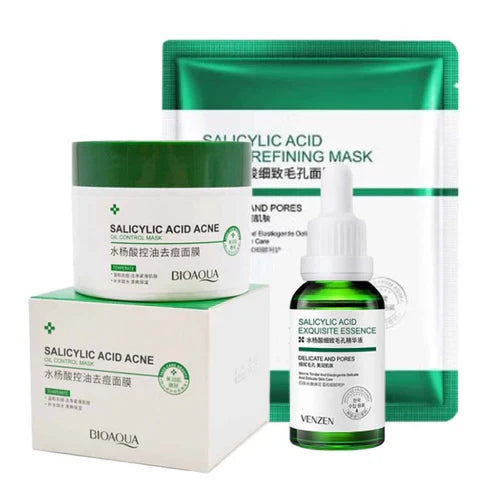 Nuevo Kit Limpieza Profunda Anti-Acne de Acido Salicílico x3