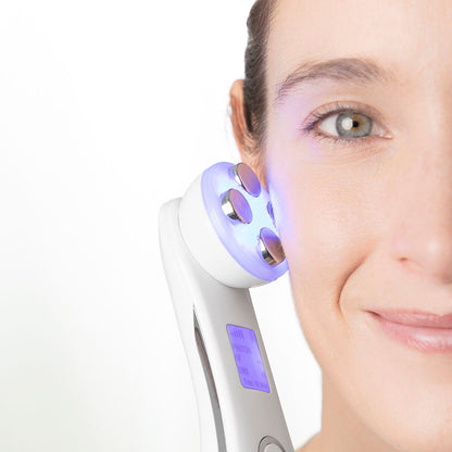 Masajeador Facial con Radiofrecuencia, Fototerapia y Electroestimulación